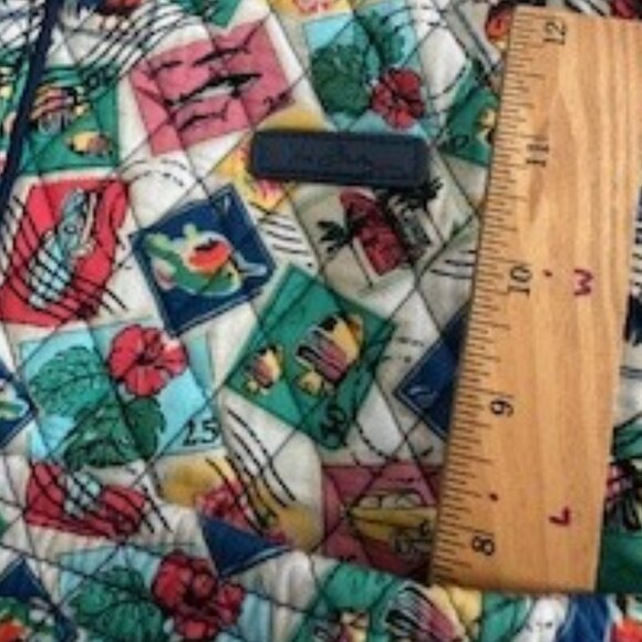 Vera Bradley Cuban Stamps Quilted Tote Bag NWOT - Picture 2 of 6